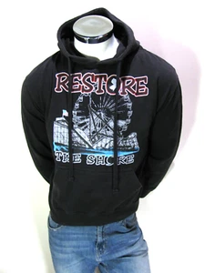 Jersey Shore Hoodie Mens M Black Vintage NJ Hurricane Sweatshirt Pullover - Picture 1 of 10