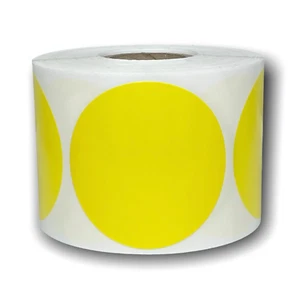 YELL Direct Thermal Labels | Zebra, Rollo & Munbyn Compt. | 2.25" Round,4 Rolls - Picture 1 of 3