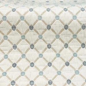 HELLBLAU GOLD DIAMANT CHENILLE POLSTERUNG BROKAT STOFF (56 Zoll) Verkauft BTY - Bild 1 von 3