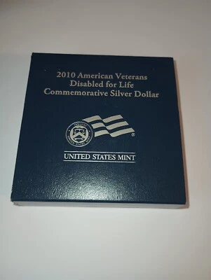 2010 US Proof Silver Dollar OGP & COA Disabled Veterans - Image 1 of 4
