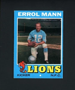Errol Mann 1971 Topps - Detroit Lions #247 EX - Picture 1 of 2