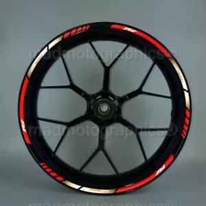 YZFR 1 decalcomanie ruota moto riflettenti adesivi cerchio per Yamaha YZF R1 - Foto 1 di 6