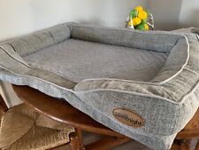 Silentnight dog bed memory foam luxury large bed with removable cover grey