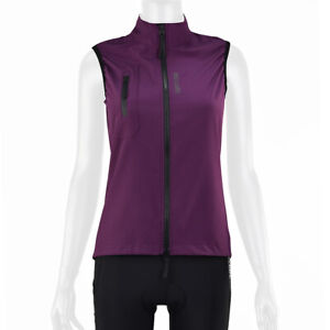 WOSAWE Women's Cycling Gilet YKK Full Zipper Breathable Riding Running Vest Tops
