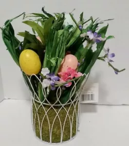 Easter Decor Floral, Flowers & Eggs~New - Picture 1 of 2