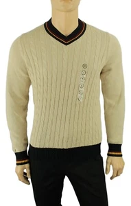  NEU HERREN ARGYLECULTURE PULLOVER ZOPFMUSTER BAUMWOLLE V-AUSSCHNITT S - Bild 1 von 5