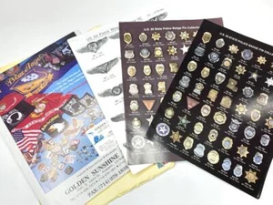 Vintage 1990s BADGE PATCH CATALOG Golden Sunshine Reference Police Military - Imagen 1 de 2