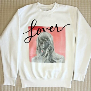 Sudadera Taylor Swift Lover XSmall Blanca Mercancía Oficial Pullover Suéter - Imagen 1 de 13