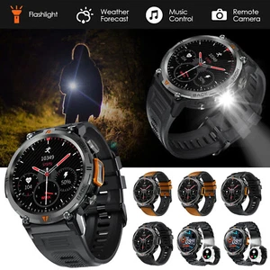 Bluetooth Smart Watch Full Touch Screen Health Monitor Clock w/ Flashlight 2024 - Picture 1 of 22