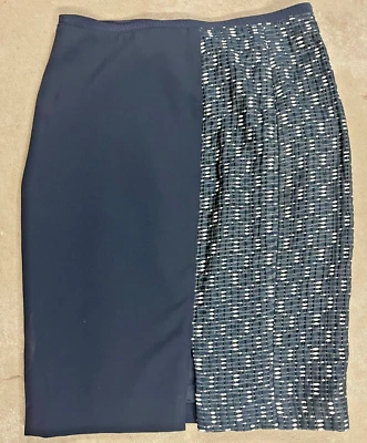 Falda ETCETERA Forrada Poliéster/Spandex Lápiz Azul Marino Talla 2 - CLÁSICA Foto 1 de 4