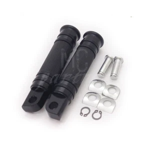 Black CNC Foot Pegs Rest with Mount Kit Pins For Harley Sportster Male Peg Mount - Picture 1 of 6
