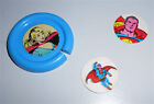 PATATINE SAN CARLO 70s - sorpresine set SUPERGIRL dischetto + sticker SUPERMAN