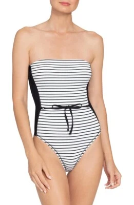 Traje de baño bandeau blanco de una pieza Robin Piccone Sailor 182530 para mujer talla 12 Foto 1 de 2