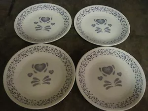 CORELLE 'BLUE HEARTS' 6¾ B & B PLATES, SET OF (4),(2) SETS AVAILABLE, EUC - Picture 1 of 2
