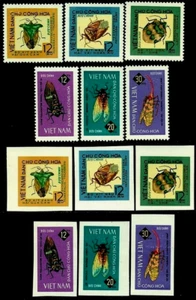 Vietnam 1965 Harmful Insects,Bugs,Schädliche Insekten,M.379 A+B,MNH - Picture 1 of 1