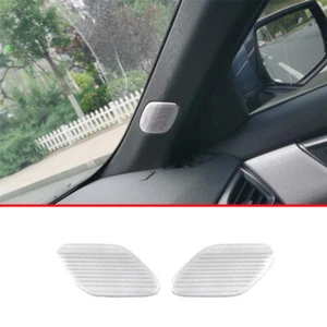 Silver Steel A Pillar Speaker Panel Cover Trim 2pcs For Cadillac CT4 2020-2022 - Imagen 1 de 6