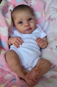 Neu 20 Zoll Cameron Bebe Reborn Junge und Mädchen mit bemalten Haaren 3D bemalte Haut - Bild 1 von 5