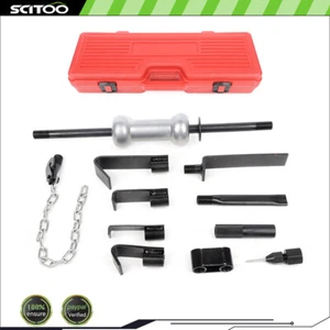 13PC Auto Body Dent Puller Tool With 10 LBS Slide Hammer Car Truck Repair Kit - Picture 1 of 14