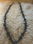 Black Clay Pajaro Ancient Oaxac Necklace 18 1/4? Long 66 Uniquely Carved Pieces?