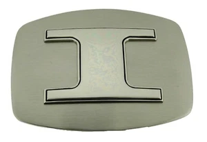 Initial I Letter i Belt Buckle New Men Women Western Really Cowboy Silver Metal - Picture 1 of 5