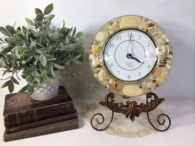 Sands Of Time SEASHELL Acrylic Wall Clock~8”~ BEACH HOUSE SHELLS~ - Image 1 of 4
