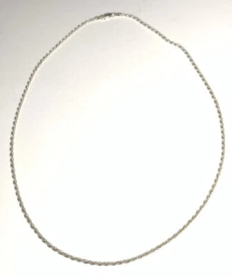 Collar cadena cuerda plata esterlina 925 Danecraft 20 pulgadas Italia JH45 Foto 1 de 4