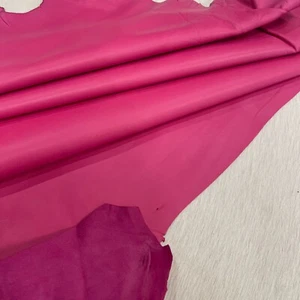 Avetco Economy Grade C Lamb Leather Hide Fuschia Soft Nappa Sheep Skin 2oz - Picture 1 of 7