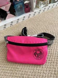 Victoria’s Secret PINK Fanny Pack Adjustable Waist Belt Bag We Run This Beach Ne - Picture 1 of 5