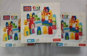 3 New Fisher Price Mega Bloks First Builders 30 PCS Set Learn To Count - Lot - Picture 1 of 7