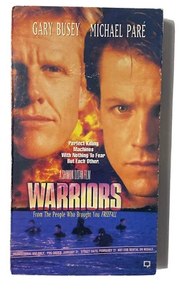 WARRIORS VHS Tested Gary Busey Michael Pare promotional promo screener - Image 1 of 4