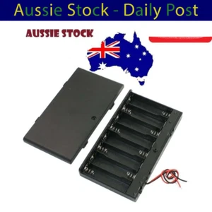 8AA Battery Holder Case 8x1.5V 12V Box Storage Switch Lid Cover 8 x AA 10pcs - Picture 1 of 2