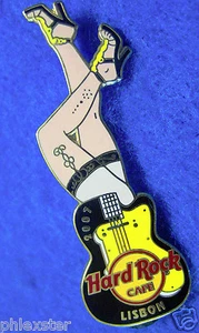 LISBON STILETTO SHOE GUITAR SERIES SEXY GIRL'S LEGS Hard Rock Cafe PINS LE150 - Picture 1 of 1