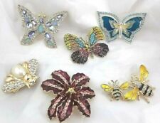 Lot of 5 Napier Butterfly Flower and Bee Brooch Pin New Butterflies Bees 6 Pins