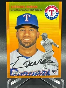 2023 TOPPS CHROME PLATINUM EZEQUIEL DURAN ORANGE REFRACTOR /25 RANGERS RC #45 - Picture 1 of 2