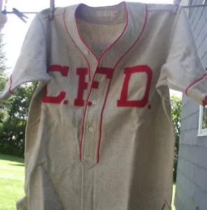 Uniforme da baseball vintage "CFM" lana grigia Central New York - Foto 1 di 4