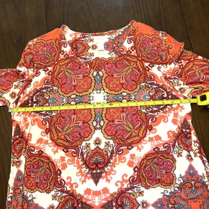 CHICOS SIZE 3 Multicolored Three-quarter Inch Sleeve Soft Rayon Women’s Blouse - Picture 1 of 7