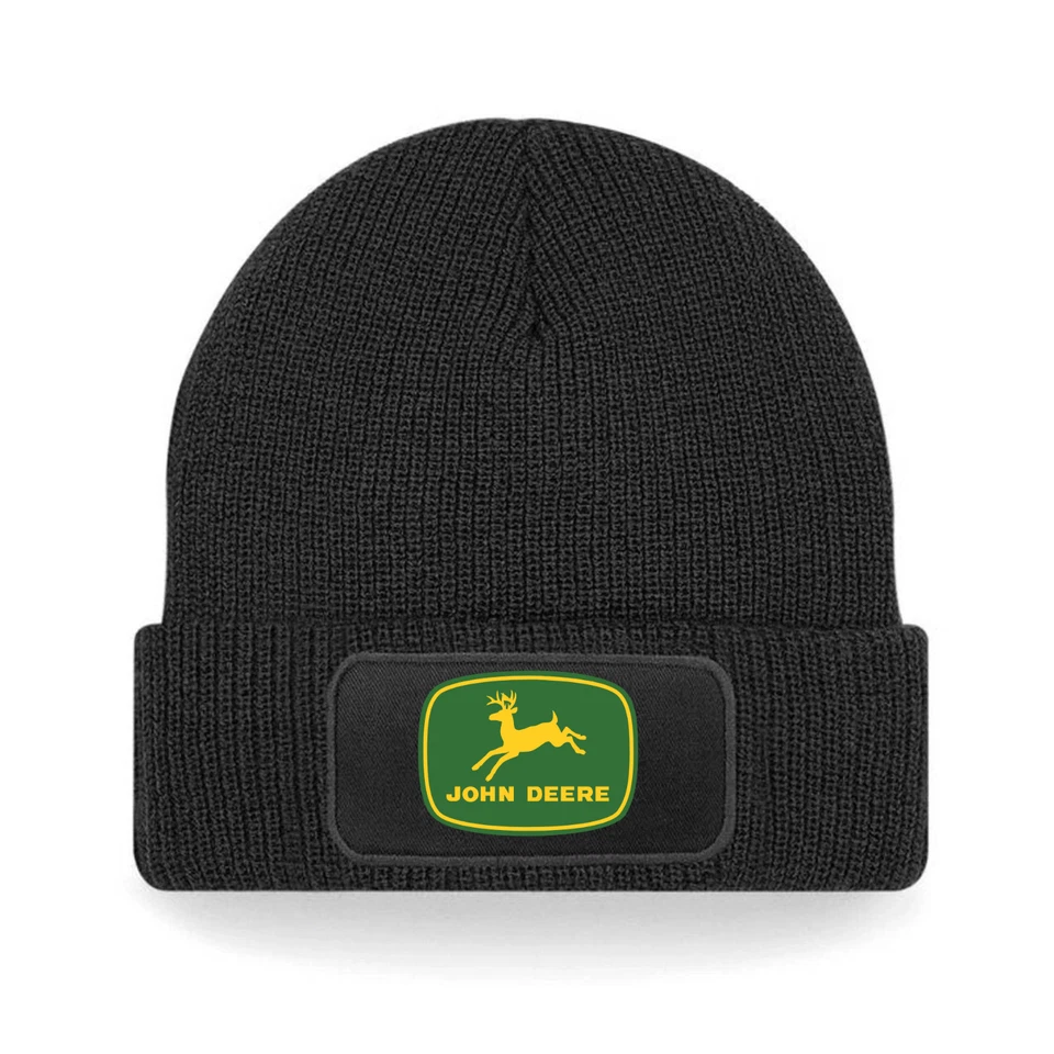 RESULT John Deere Farming Tractor Workwear Unisex Beanie Patch Printed Hat Winter