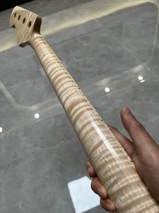 AAAA 4-string jazz bass 20Frets Natural flame maple guitar neck j bass 34 inches - Picture 1 of 10