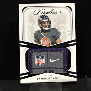 2025 Lamar Jackson makellose Flicken Wäschemarken 3/3 FS-LJN - Bild 1 von 8