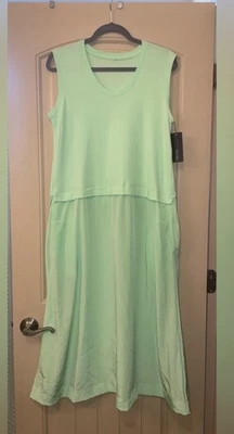 Vestido deportivo Marc Cain verde brillante talla N4 (US 10) maxi fluido Foto 1 de 4