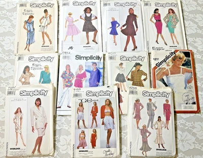 LOT OF 10 Designer SIMPLICITY Patterns New/Uncut Women S-XL - Image 1 of 4