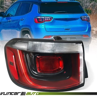 Left Outer Tail Light For Jeep Compass 2017-2020 LH Halogen Taillight Brake Lamp - Imagem 1 de 4