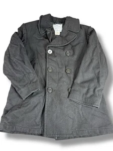 US Navy DSCP Quarterdeck Collection Men's Black Wool Peacoat Sz 42R Sterlingwear - Picture 1 of 10