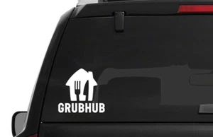 Grubhub Food Delivery Driver Vinyl Decal Window Bumper Sticker Sign - Bild 1 von 18