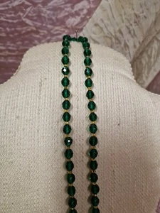 Collana Verde Vetro Sfaccettato Anni '80 Cm. 84 vintage (V3) ^ - Bild 1 von 5