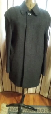 Chaps Men's Wool Blend Concealed Buttons Overcoat Lined~~Excellent - Image 1 of 4