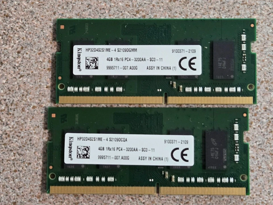 Kingston 8GB Kit (2x4GB) PC4-3200AA DDR4 SODIMM Memory-HP32D4S2S1ME-4 RAM 260pin - Image 1 of 1