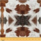 Wild West Cowhide Upholstery Fabric - Rustic Farmhouse Anim