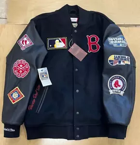 Boston Red Sox Vintage Varsity Jacket Mitchell & Ness Large Brand New - Picture 1 of 15