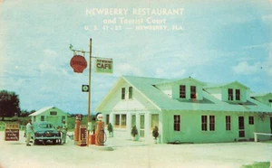 FL-Newberry, Florida Newberry Restaurant & Tourist Court Shell Gas c1950's A48 - Picture 1 of 2